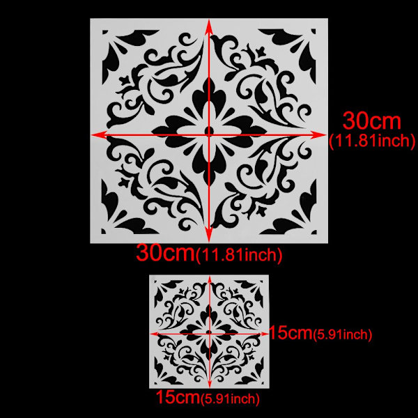 Mordely 6st/ set Mandala set gör möbelmålningskort