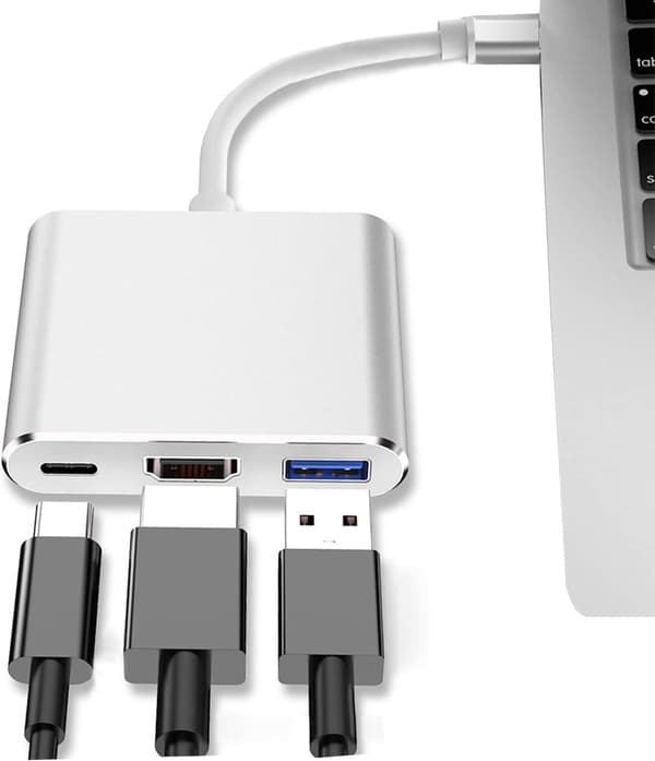 Mordely USB-C till HDMI Adapter-Typ-C 3In1-omvandlarkabel