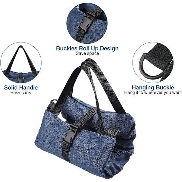 Roll Up Wrench Tool Bag - Canvas - Blue