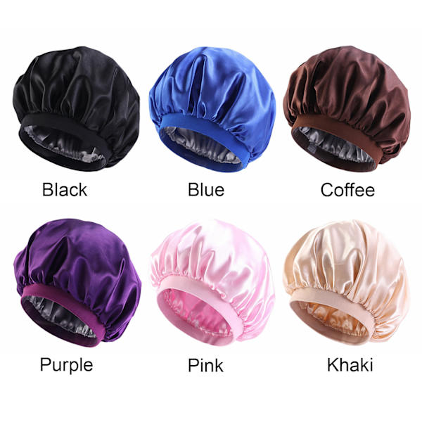 Mordely Stor Satin Bonnet Satin Sleeping Cap KAFFE