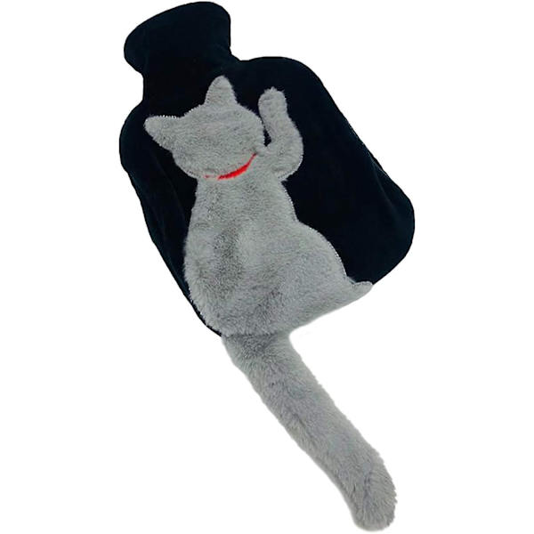 Mordely Söt katt varmvattenflaska med plysch cover klassiskt gummi