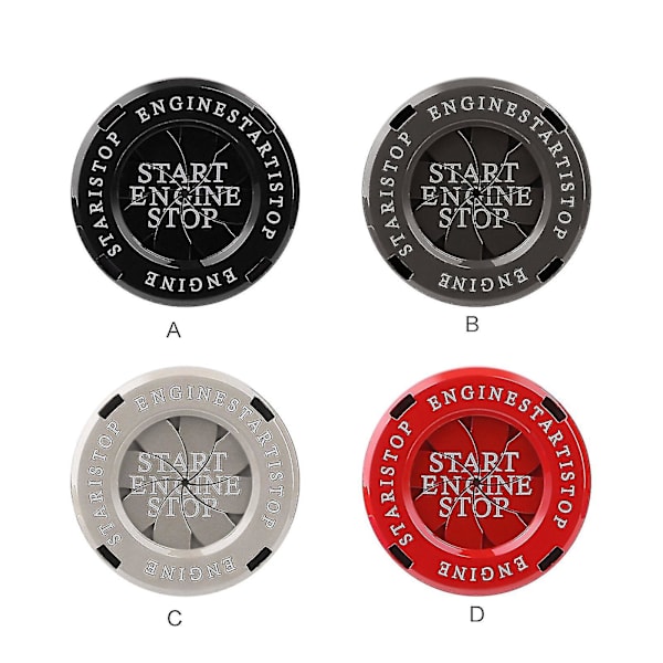 Mordely Titanium Black Suv Car Interior Engine Ignition Cover One-key Start Button Decoration Rotatable