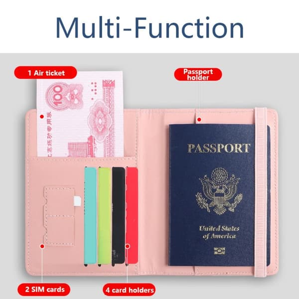 Mordely RFID Passport Cove Passport Protector GRÅ Grey