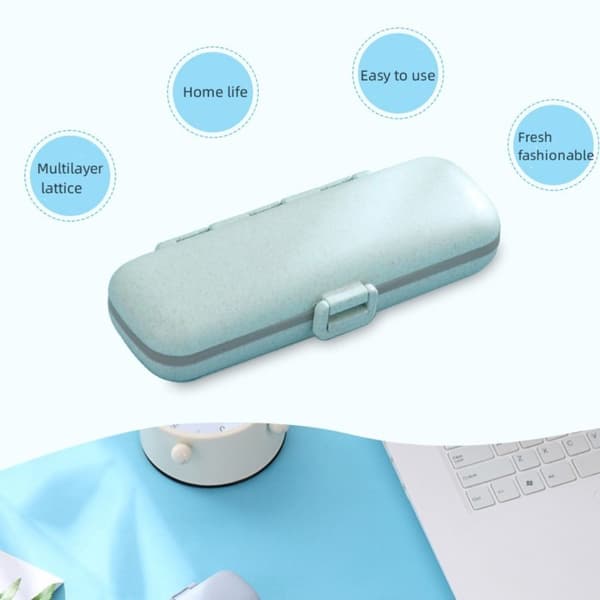Mordely Medicin Box Pill Organizer BLÅ blue
