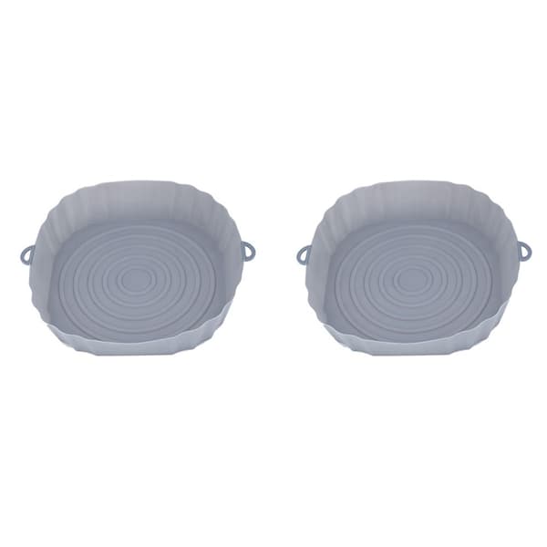 Mordely 2X Silikone Pot Air Fryer Bagekurv GRÅ grey