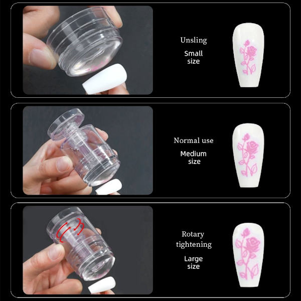 Nail Stamper Scraper Set Transparent Roterbar