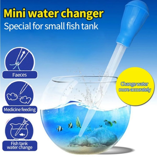 Mordely 30/50ml Fish Tank Siphon Pump Aquarium Clean Tool GUL yellow 30ML