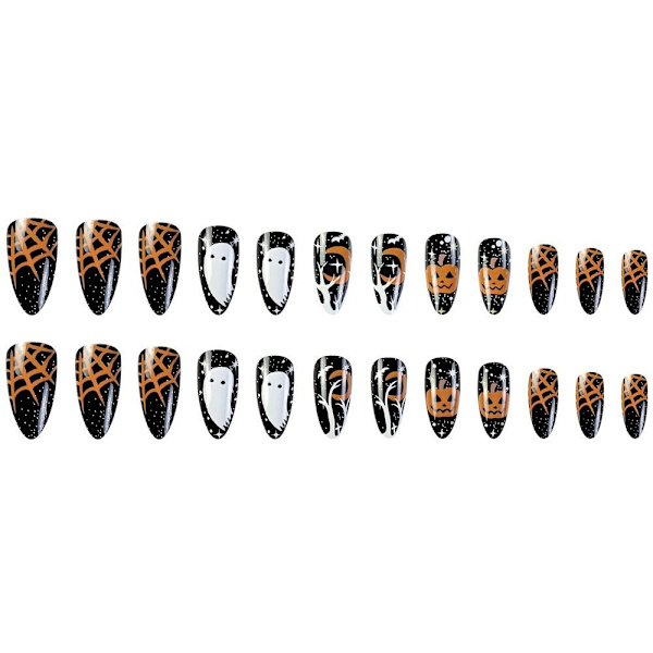 Mordely Halloween Almond Fake Nails Ballerina False Nail 3