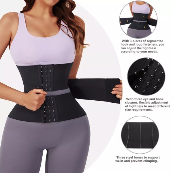 Mordely Kvinnor Bodysuit Waist trainer L