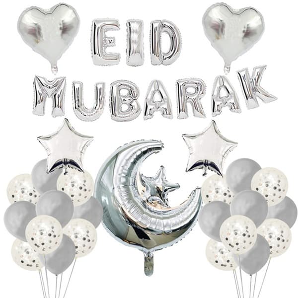 Mordely Eid Mubarak Ballonger Uppblåsbara leksaker GULD gold