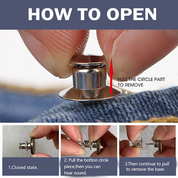 Mordely 5 st Jean Button Pins Passar Omedelbar slumpmässig stil