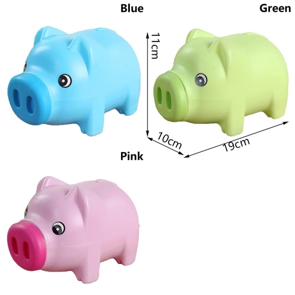 Mordely Sparkasse Tecknad grisformad Piggy Cash Bank blue 10cmx8cmx9.5cm