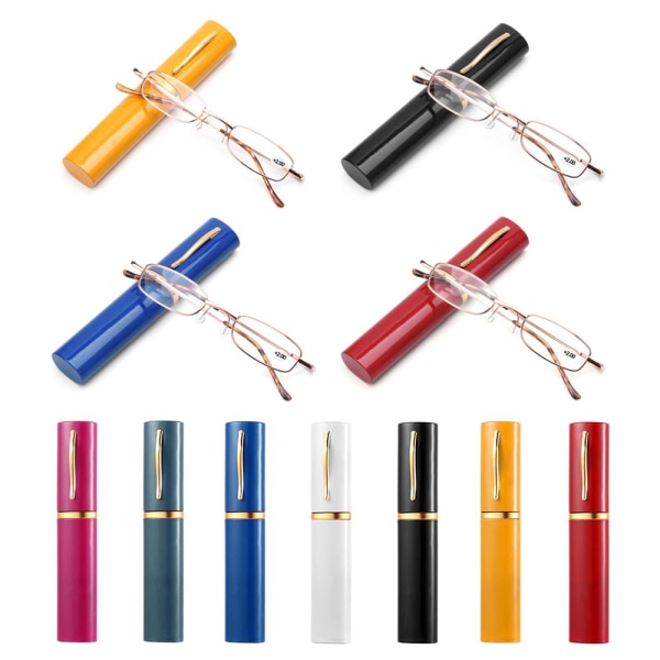 Mordely Läsglasögon med pennrörsfodral CASE STYRKA 4,00 yellow Strength 4.00