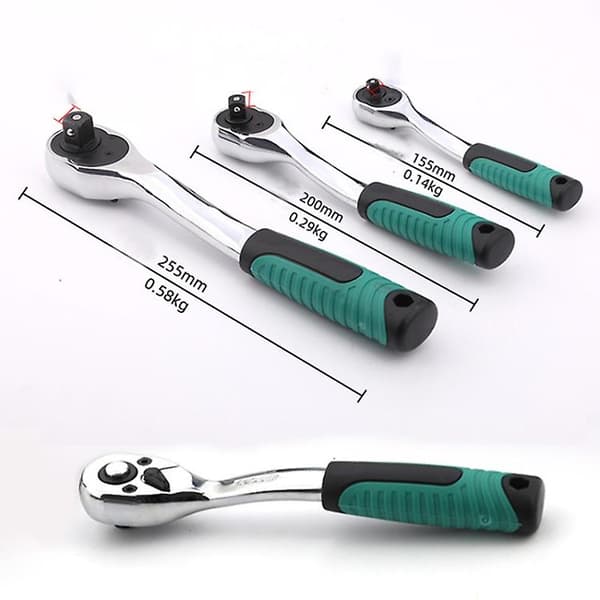 Quick Release Socket Wrench Curved Handle Ratchet Wrench, Size: M