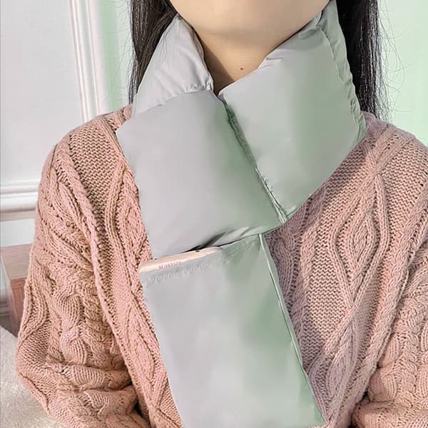 Mordely Solid Down Scarf Winter Thickening Warm Scarf rosa pink