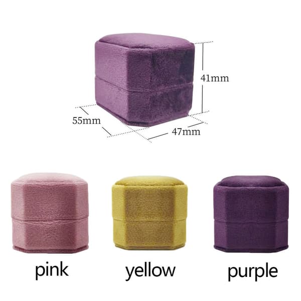 Mordely Smyckeskrin Ring Förvaringslåda LILA purple