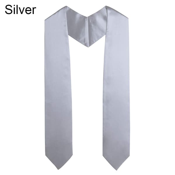 Mordely Graduation Stole Sash Graduation Robes SILVER Silver