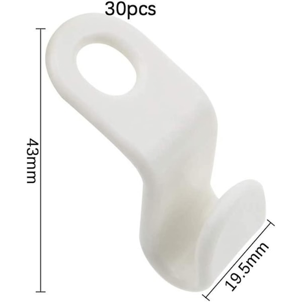 Mordely 30 Pieces Plastic Hanger Hooks Space Saving Closet Hanger Connecting Hook