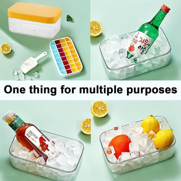Ice Cube Tray With Lideasy To Releasesilicone Ice Cube Tray Ice Storage Box