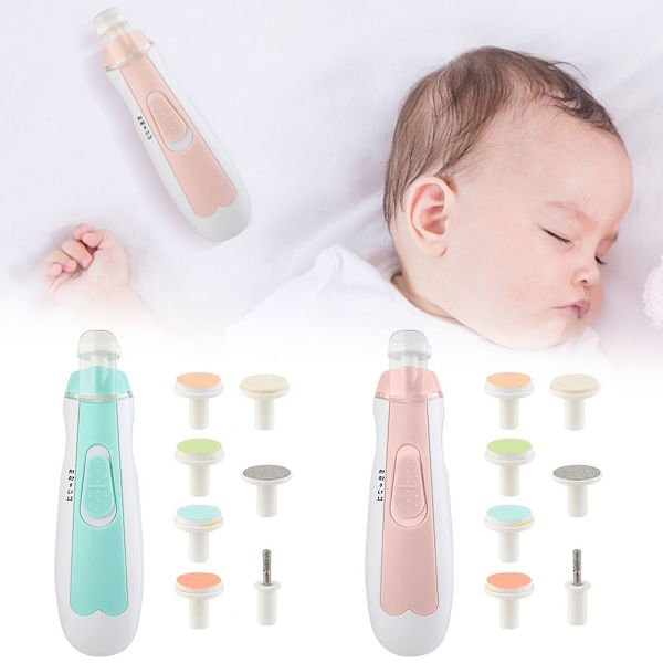 Mordely 7-i-1 baby-negletrimmer Elektrisk multifunksjon BLÅ blue