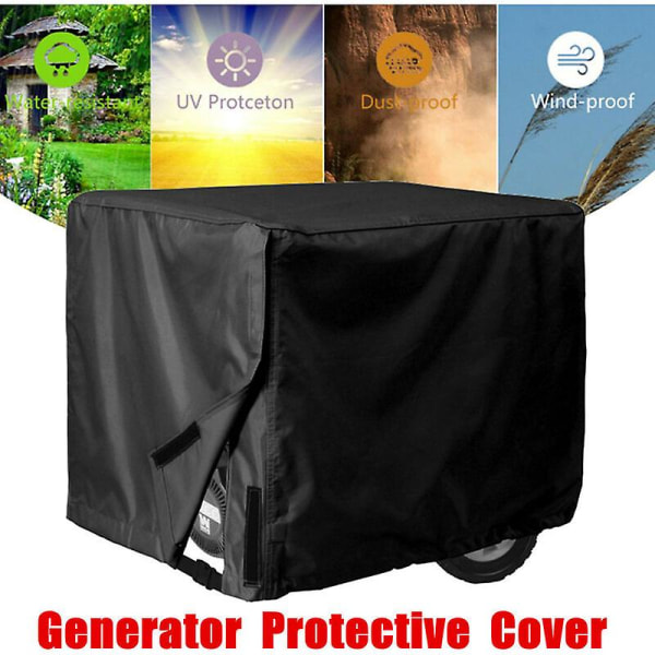 Mordely Waterproof Protective Cover For And Generator, 210d Oxford Polyester Protective Tarpaulin For Generators And Powers (66*51*51cm)