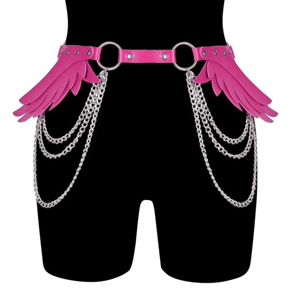 Mordely Kroppssele för kvinnor Goth-bälte ROSA Pink