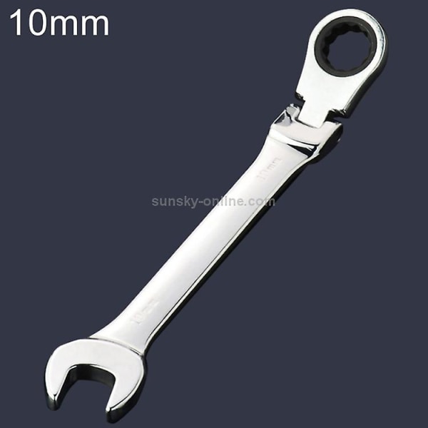 2023 10mm Dual-purpose Torx Ratchet Wrench With Angled Opening (silver)