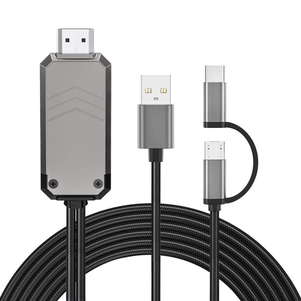 Mordely Android Type-C/Micro USB till HDMI-kabel MHL till HDMI-adapter