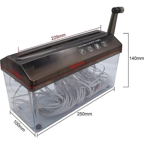 2023 A4 Paper Shredder, Manual Document Shredder For Office, School, Home, Portable Shredder For Paper And Documents Cisea