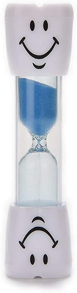 3-pack barntandborsttimer, 2 minuters smiley timglas, timglas