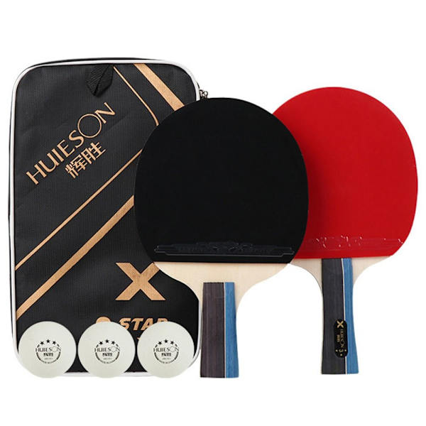 Mordely 1 Set Bordtennisracket Ping Pong Paddel LÅNG KORT PADDEL long short paddle