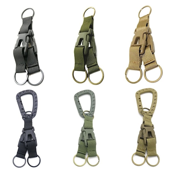 Mordely Hängande Webbing Spänne Vandring Klätterkarbin ARMY GREEN Army Green Style 1-Style 1