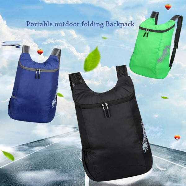 Mordely Vattentät lätt hopfällbar resecampingryggsäck dark blue
