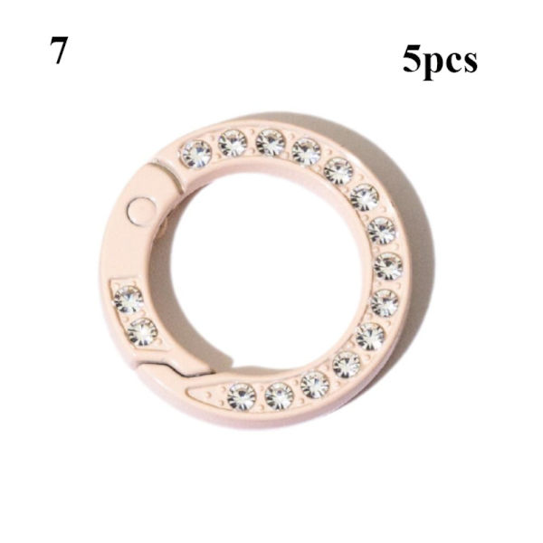 Mordely 5 st fjäder O-ringsspännen Diamantkarbinhake 7
