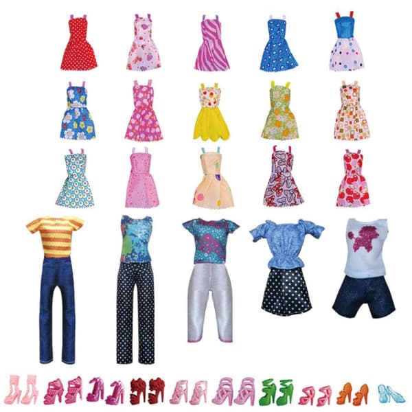 Mordely 20/30/32PCS Random Doll Accessoarer Kläder Skor 30PCS