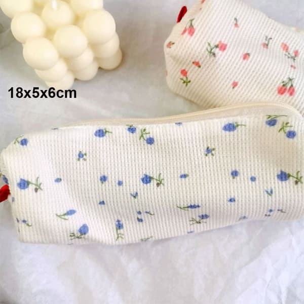 Mordely 2st Blommor Fresh Style Pencil Bag BLÅ Blue