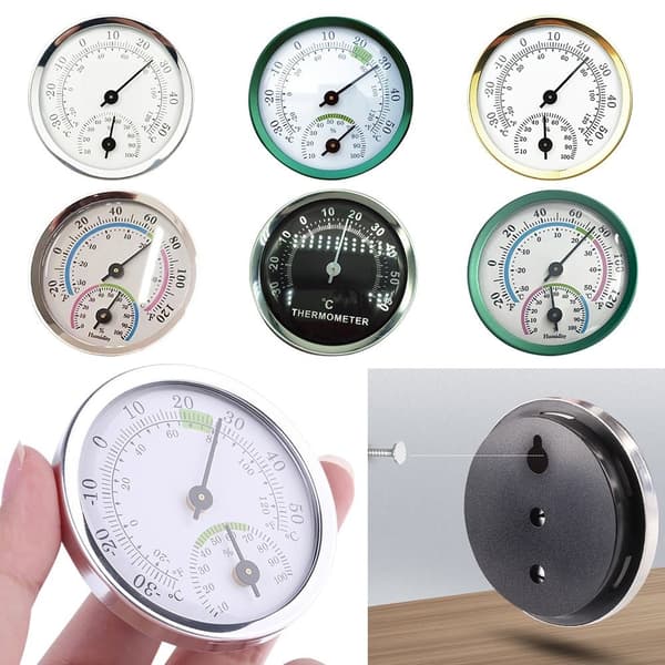 Mordely Pointer Typ Hygrothermograph Termo-hygrometer SVART black