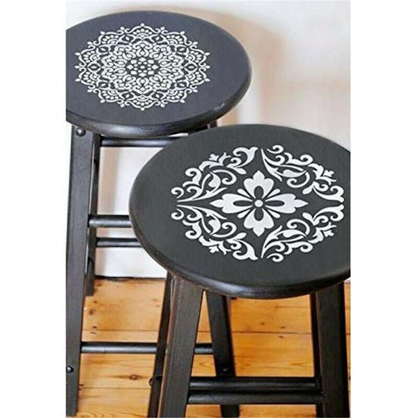 Mordely 6st/ set Mandala set gör möbelmålningskort