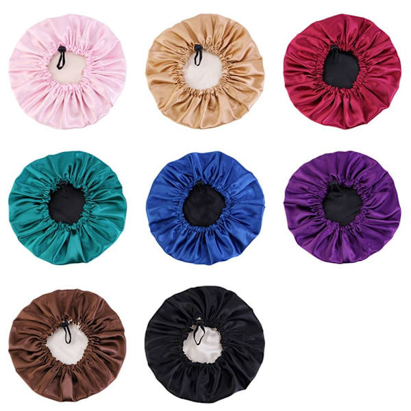 Mordely Satin Cap Runda huvudbonader SVART Black