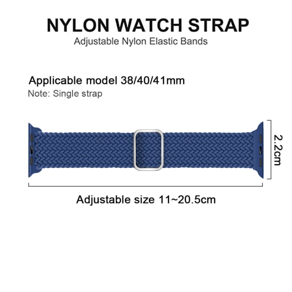 Mordely apple iwatch1234567 justerbart watch i nylon Style 1 38/40/41mm