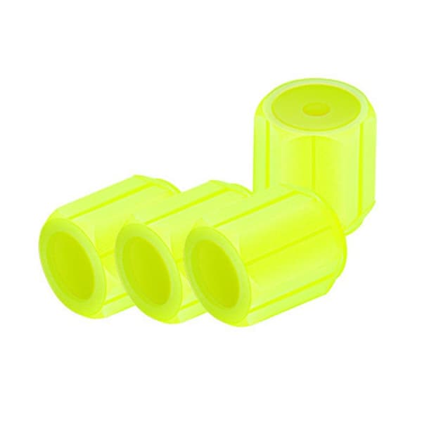 Mordely 4ST Bilventilkåpor Däckventilstam GUL Yellow