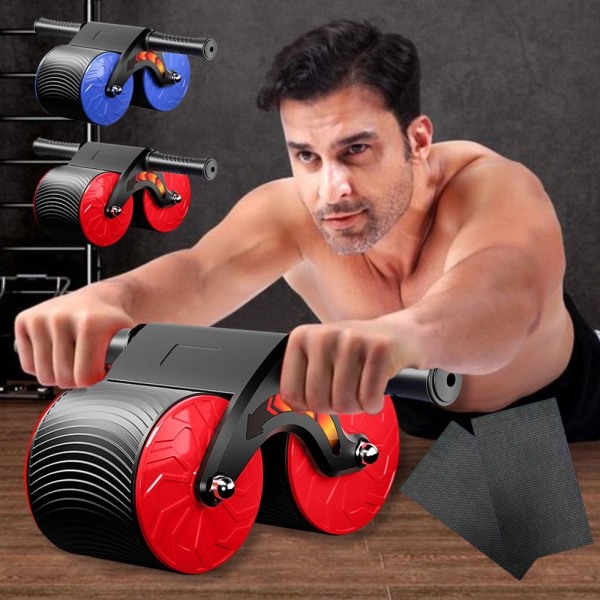 Mordely Maghjul Automatisk Rebound Fitness Roller RÖD Red