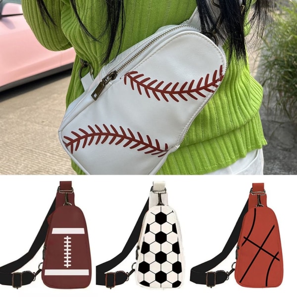 Mordely Crossbody Bag Axelväska VIT BASEBALL White Baseball