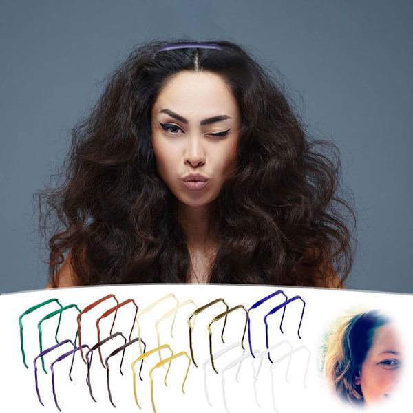 Mordely 1 st Invisible Hair Hoop Hår Pannband BLÅT Blue