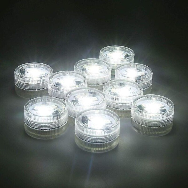 10 Pcs Mini Submersible Led Lights, Waterproof Underwater Lamp Rgb Multicolor Led Candles Lighting With 1 Remote Control For Pool Pond Aquarium Vase D