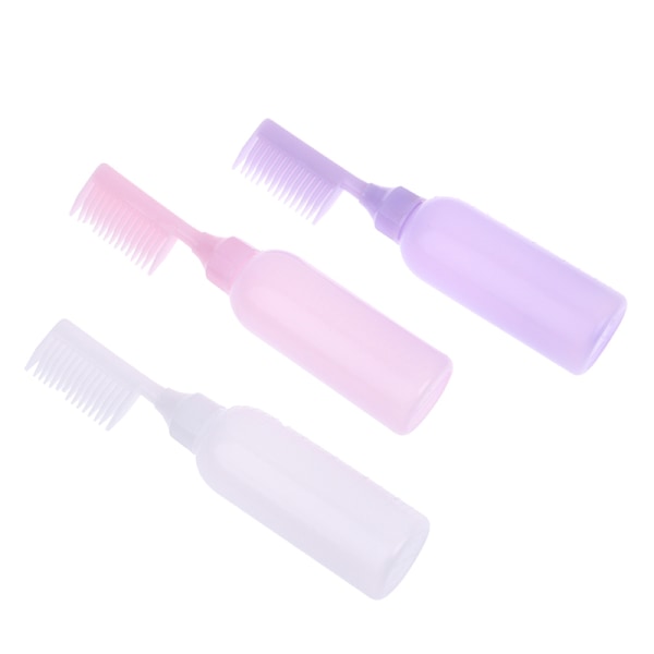 150ml Plast Hårfärgning Kam Hårfärgningsflaskor Applika Pink