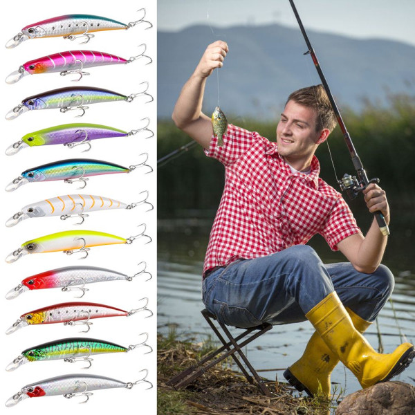 Mordely Sjunkande Minnow Baits Fiskkrokar FÄRG G Color G