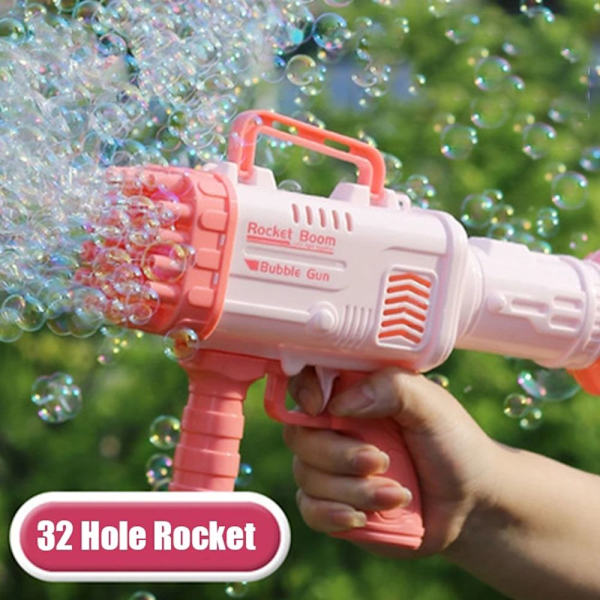 Mordely Elektrisk Bubble Gun Gatling Bubble Machine ROSA Pink