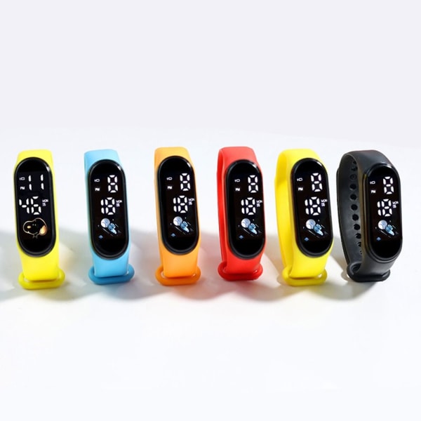 Student Electronic Watch Digital Watch ORANGE Orange