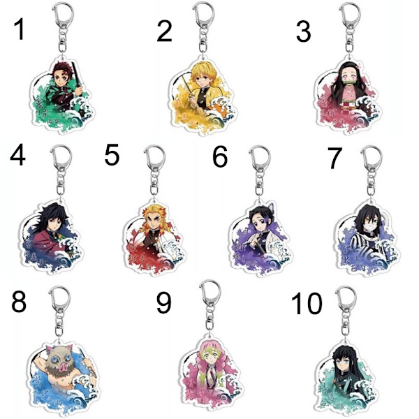Mordely Demon Slayer Key Rings 3